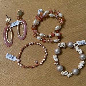 Bracelet earring set 4 PCs